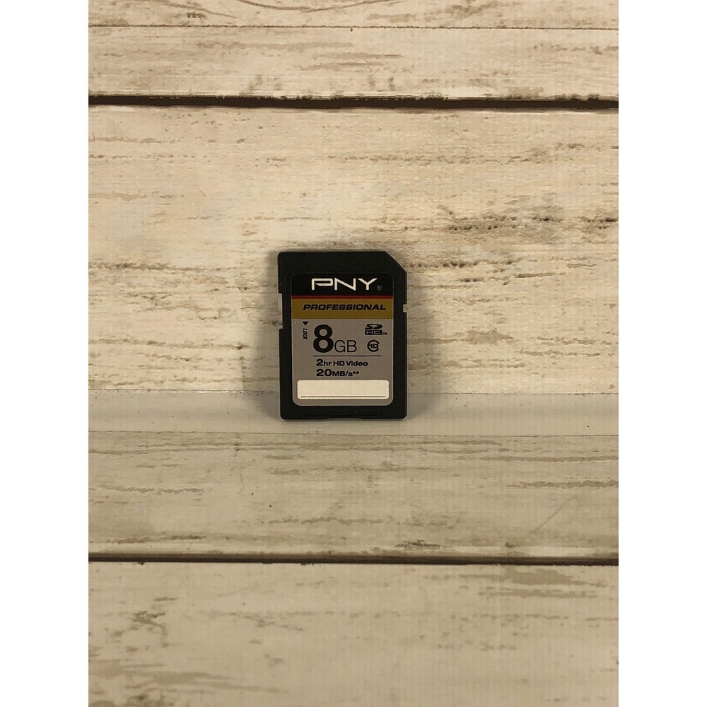 PNY Professional 8GB SDHC Memory Card Class 10 20MB/s HD Video Storage